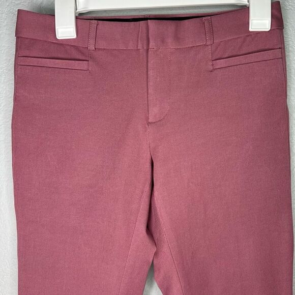 New! Banana Republic Sloah Two-Way Stretch Ankle Crop Mid-Rise Pink Pants Sz 0 - Picture 4 of 11